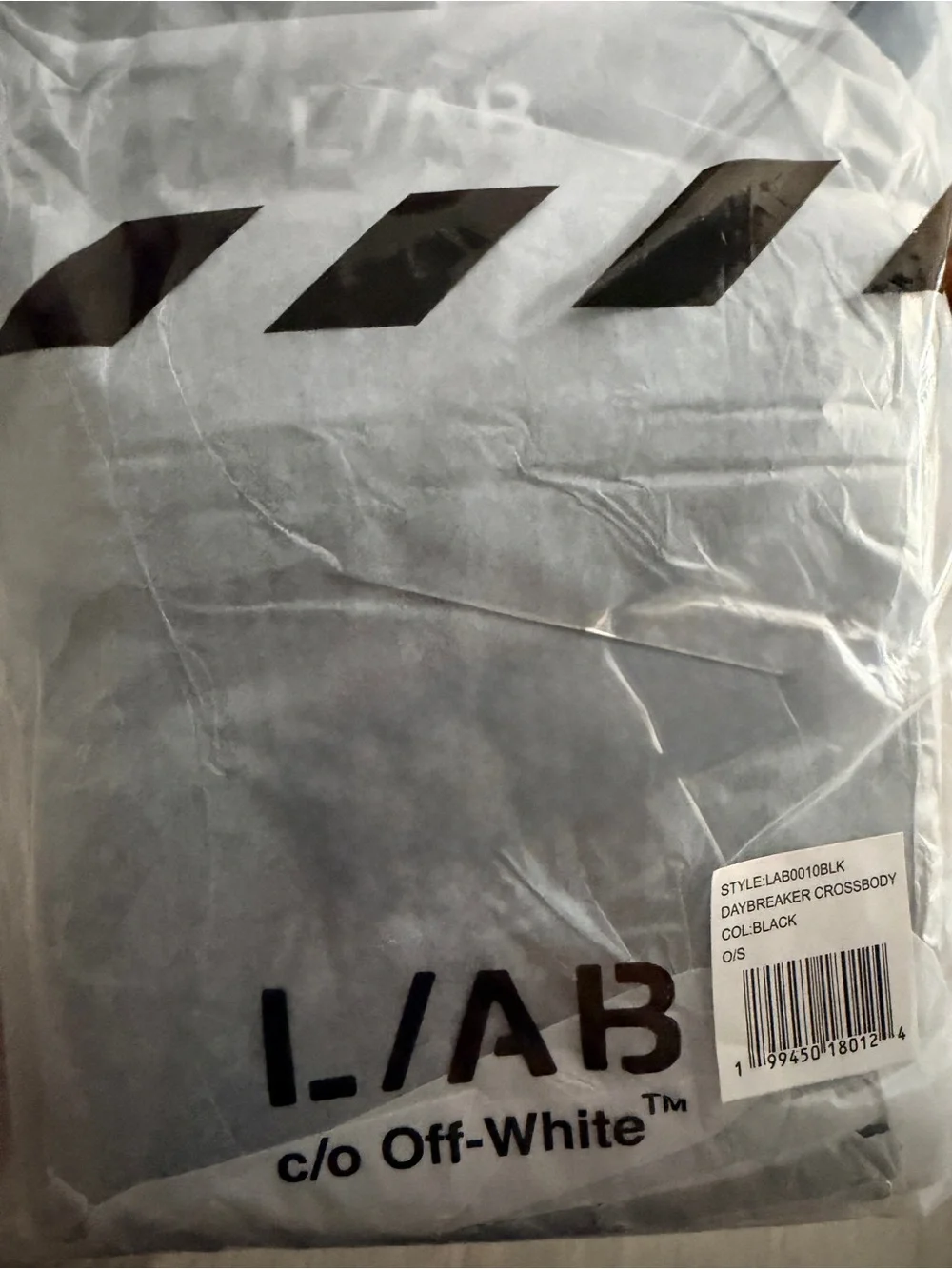 NEW L/AB c/o Off-White Daybreaker Black Crossbody Bag